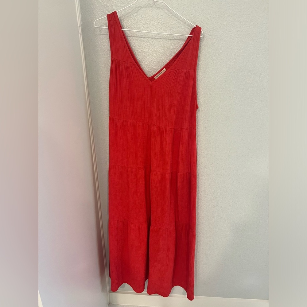 Marine Layer - Corinne Maxi Dress in Red - Extra Large / Red